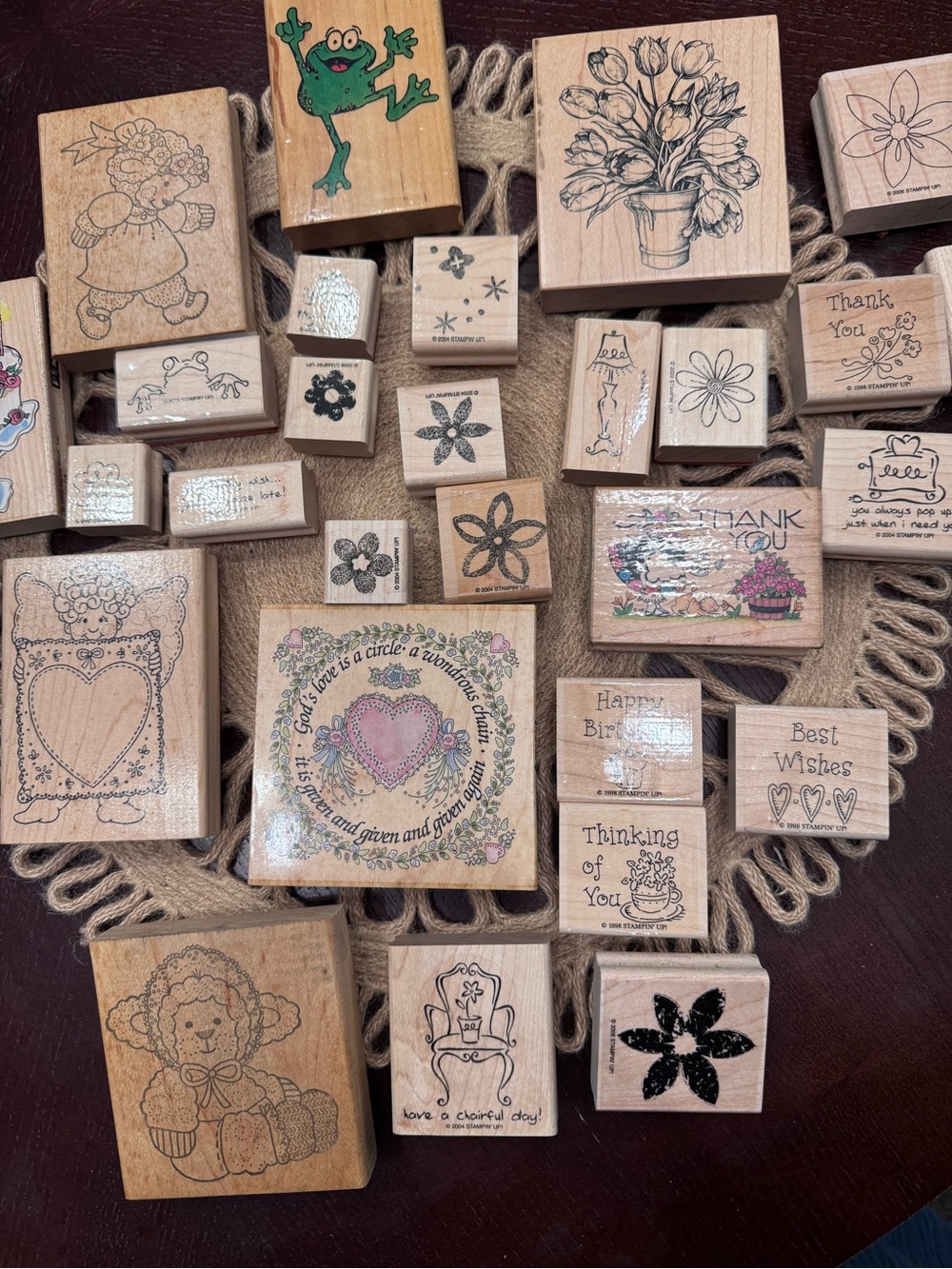 5lbs stamps, includes stampin’ up, mostly vintage - WILL TRADE